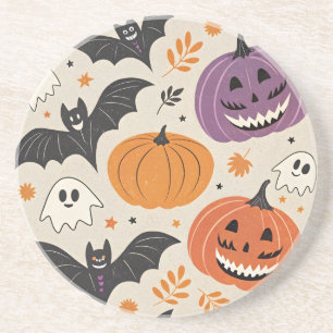 Halloween and autumn pattern coaster