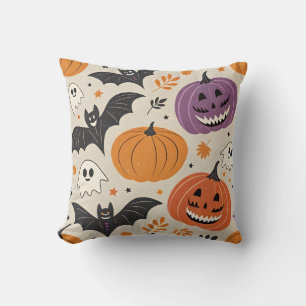 Halloween and autumn pattern cushion