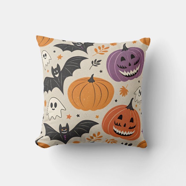 Halloween and autumn pattern   cushion (Front)
