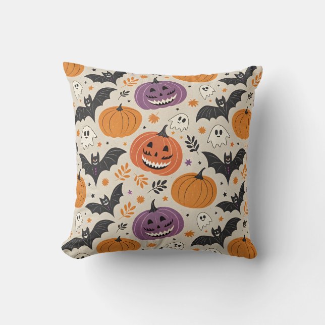 Halloween and autumn pattern   cushion (Front)