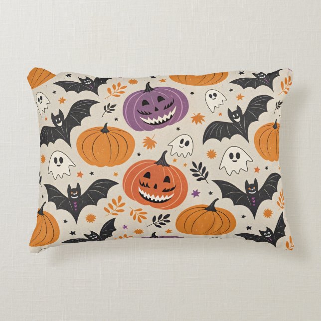 Halloween and autumn pattern   decorative cushion (Front)