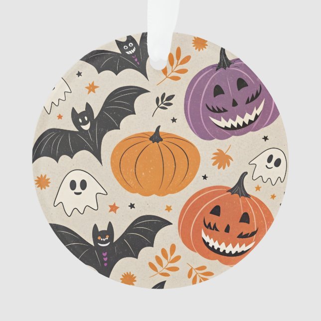 Halloween and autumn pattern   ornament (Front)