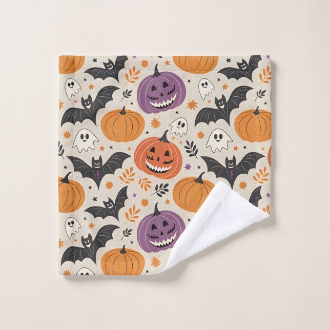 Halloween and autumn pattern   wash cloth (Wash Cloth)
