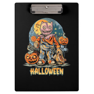 Halloween And Cat Clipboard