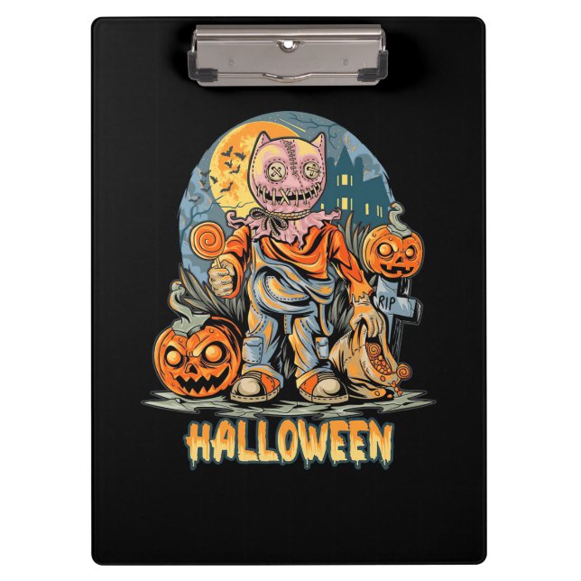Halloween And Cat Clipboard (Front)