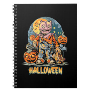 Halloween And Cat Notebook