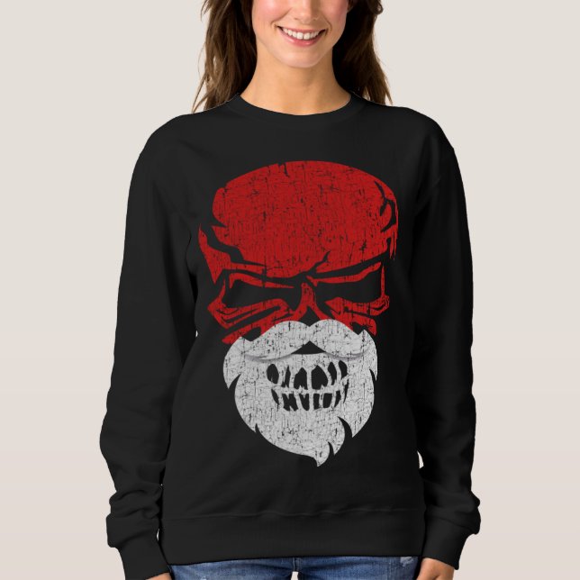 Halloween and Christmas Skull Graphic Tees Hallowe (Front)