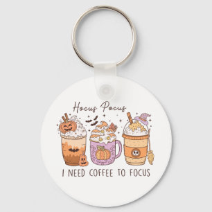 Halloween and Coffee Key Ring