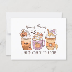Halloween and Coffee Postcard