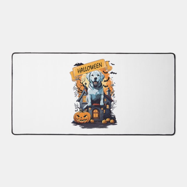 HALLOWEEN AND DOG DESK MAT (Front)