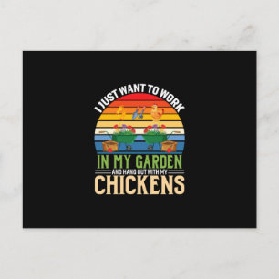 Halloween And Hangout With My Chickens Birthday Postcard