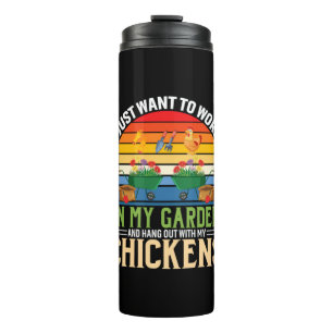 Halloween And Hangout With My Chickens Birthday Thermal Tumbler