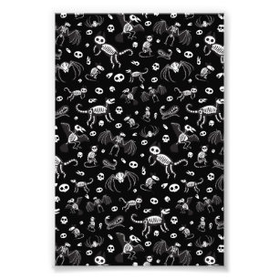 Halloween Animal Bats Dogs Cats Spiders Skeletons Photo Print