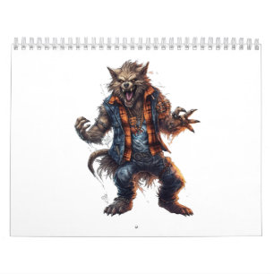 halloween animal face witch calendar