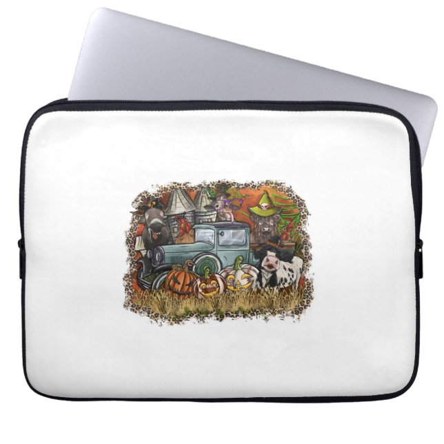Halloween Animal Laptop Sleeve (Front)