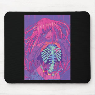 Halloween Anime Spooky Anime Girl Waifu Scary Mouse Pad
