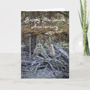 Halloween Anniversary with ghosts. Card