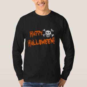Halloween apparel for men skull and bones T-Shirt