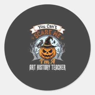 Halloween Art History Teacher Pumpkin Design Classic Round Sticker