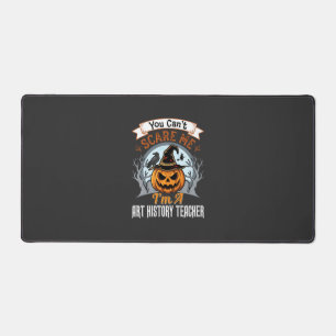 Halloween Art History Teacher Pumpkin Design Desk Mat