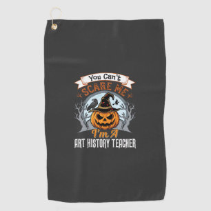 Halloween Art History Teacher Pumpkin Design Golf Towel