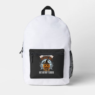 Halloween Art History Teacher Pumpkin Design Printed Backpack