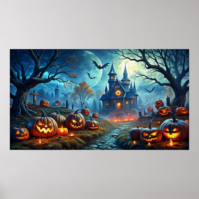 Halloween Art Scene Poster (Front)