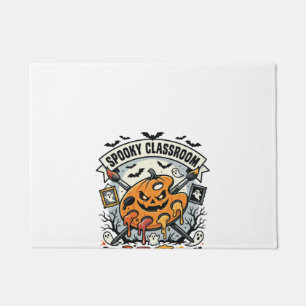 Halloween Art Teacher Spooky Classroom Doormat