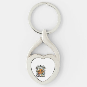 Halloween Art Teacher Spooky Classroom Key Ring