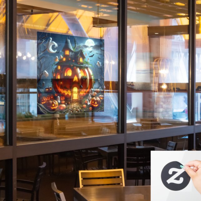 Halloween Art Window Cling (Restaurant Window)