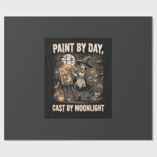 Halloween Artist Witch Magic Wrapping Paper