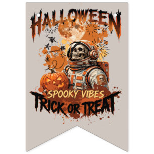 Halloween Astronaut Bunting Flag