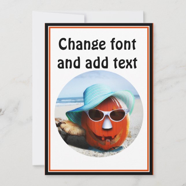 Halloween At The Beach Card (Front)