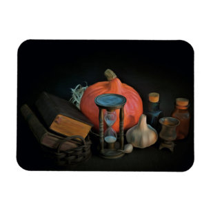 Halloween attributes of witch magnet