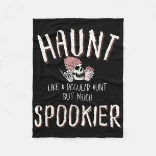 Halloween Aunt Shirt Fleece Blanket