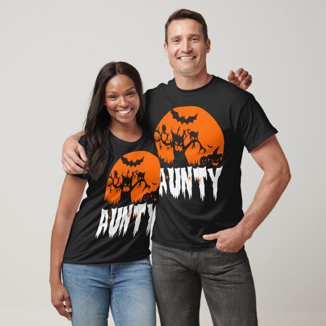 Halloween Aunty Scary 31st October Gift T-Shirt (Unisex)