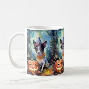 Halloween Australian Cattle With Pumpkins Scary Coffee Mug