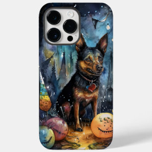 Halloween Australian Kelpie With Pumpkins Scary Case-Mate iPhone 14 Pro Max Case