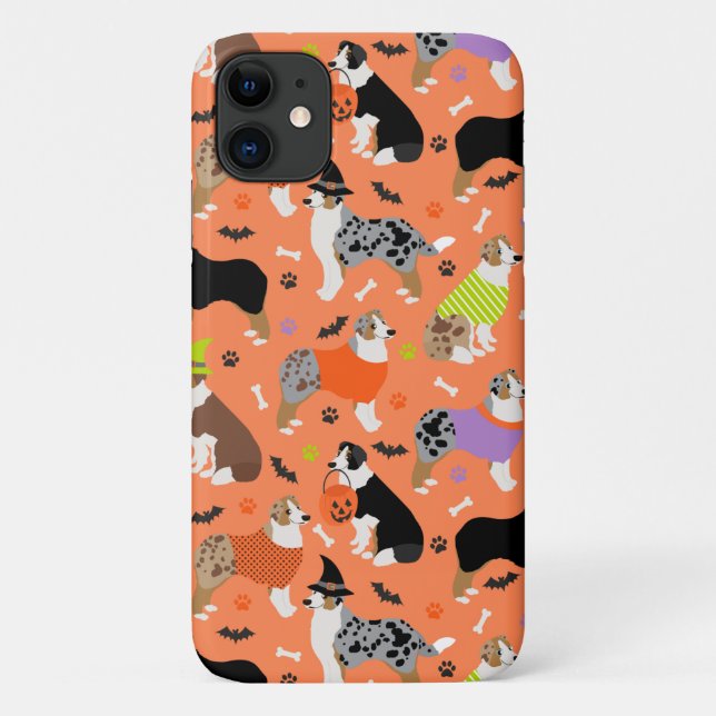 Halloween Australian Shepherd Case-Mate iPhone Case (Back)