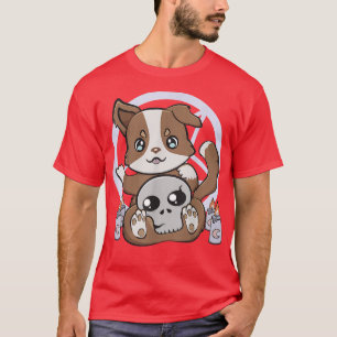 Halloween Australian Shepherd Herding Dog Cute Ani T-Shirt