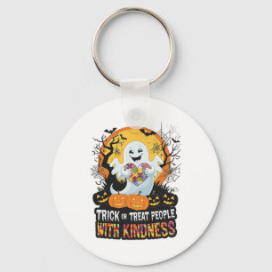 Halloween Autism Trick Or Treat People With Kindne Key Ring