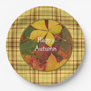 Halloween Autumn Fall Leaves Party paper Plates