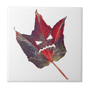 Halloween Autumn Foliage Leaf Fall Thanksgiving Ceramic Tile