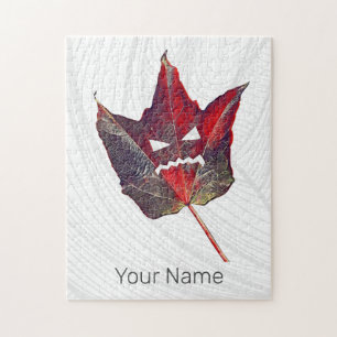 Halloween Autumn Foliage Leaf Fall Thanksgiving Jigsaw Puzzle