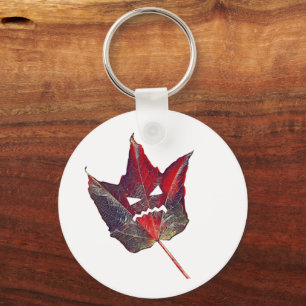 Halloween Autumn Foliage Leaf Fall Thanksgiving Key Ring