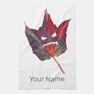 Halloween Autumn Foliage Leaf Fall Thanksgiving Tea Towel