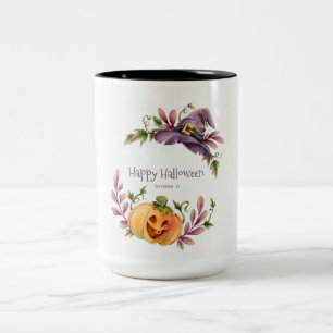 Halloween Autumn Foliage  Two-Tone Coffee Mug