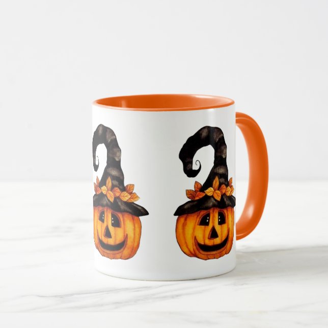 Halloween/Autumn Jack-o-Lantern Mug (Front Right)