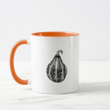 Halloween Autumn Pumpkin Ink Stipple Drawing