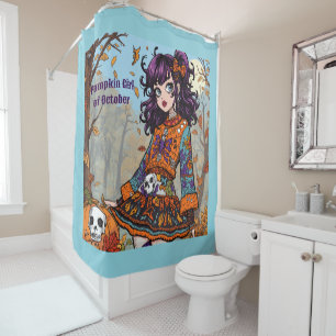 Halloween,Autumn Spooky Style, Spooky Cute, Shower Curtain
